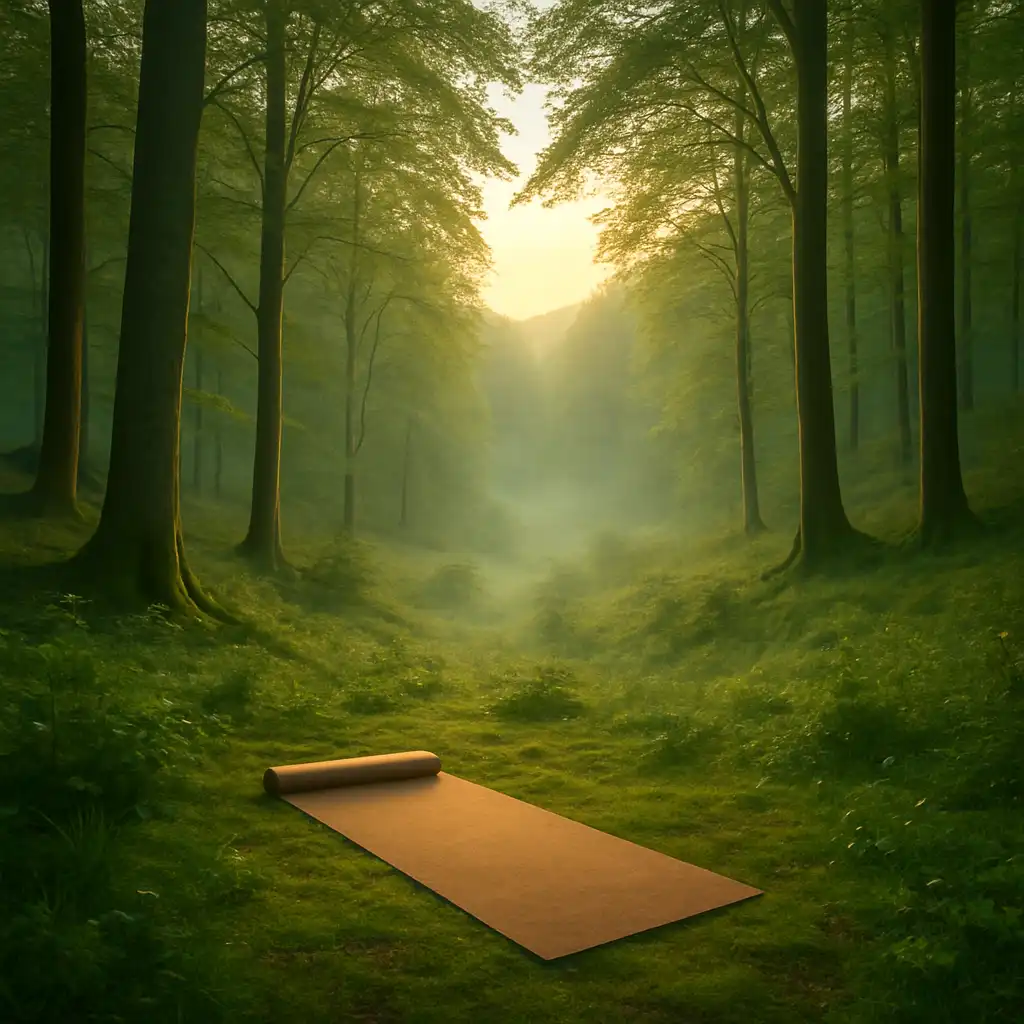 Yoga på skovbunden i Fosdalen